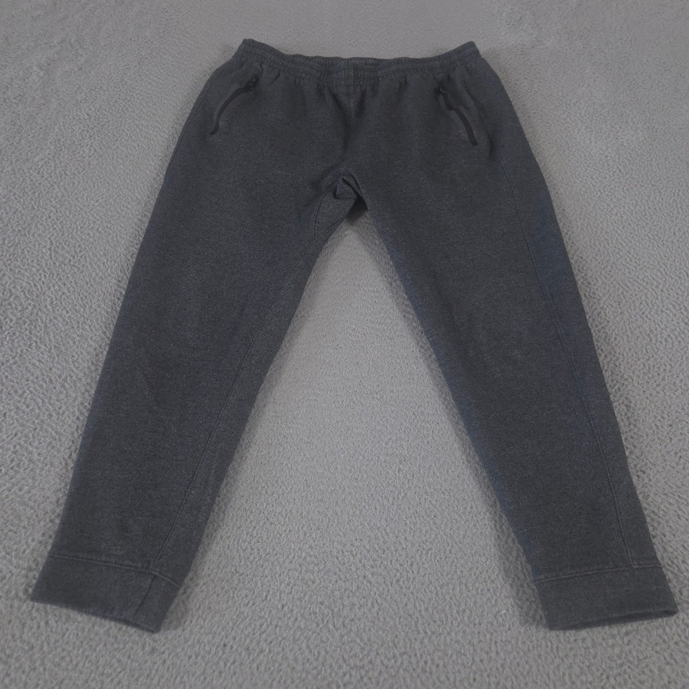 Old Navy Sweatpants Womens XL Gray Dynamic Fleece Joggers Heathered Stretch Zip